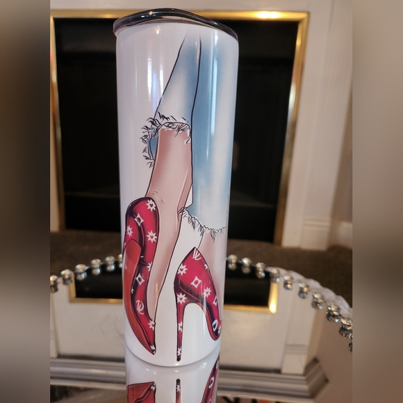 Hand Crafted Other - Chic Tumbler with Red Heels and purse Design.  20oz HAND CRAFTED NIB